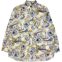 Load image into Gallery viewer, Late 80’s Stussy Map print long sleeve shirt - XL