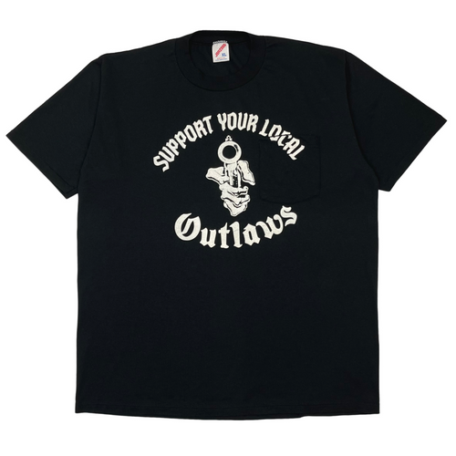 80’s Support your local outlaws pocket t-shirt - XL