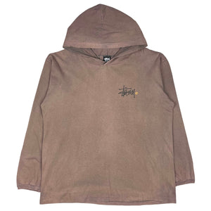 Early 90’s Stussy hooded long sleeve t-shirt - XL