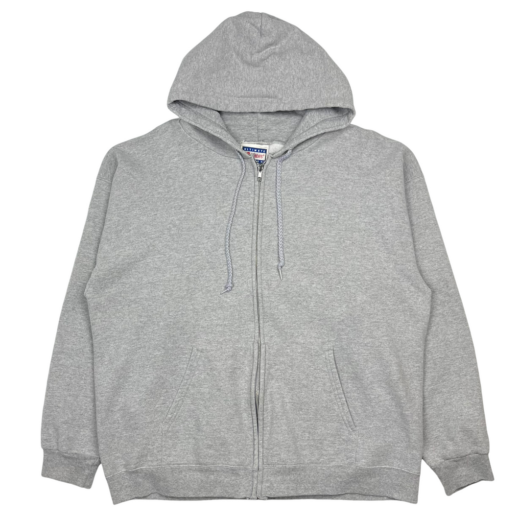 Early 2000’s Hanes grey zip up hoodie - L/XL