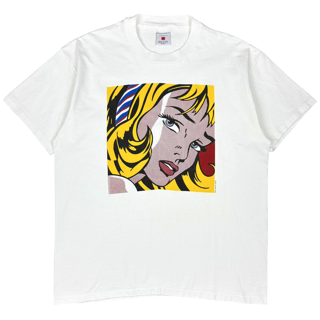 90’s Roy Lichtenstein Girl With Hair Ribbon Guggenheim Museum t-shirt - XL