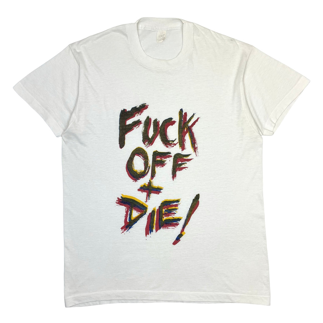 80’s Fuck off and die t-shirt - L