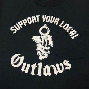 80’s Support your local outlaws pocket t-shirt - XL