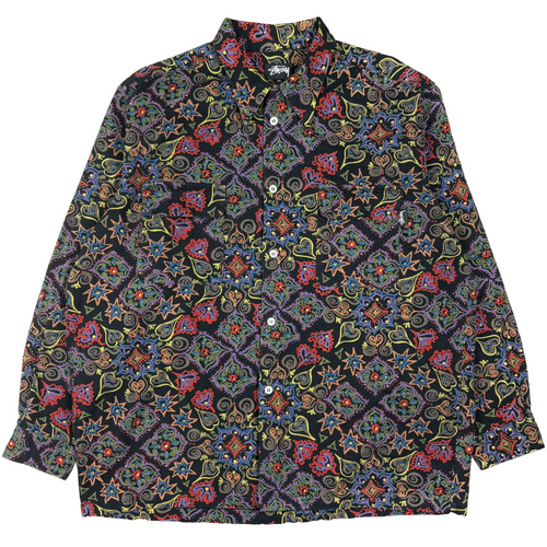 Late 80’s Stussy pattern long sleeve shirt - XL