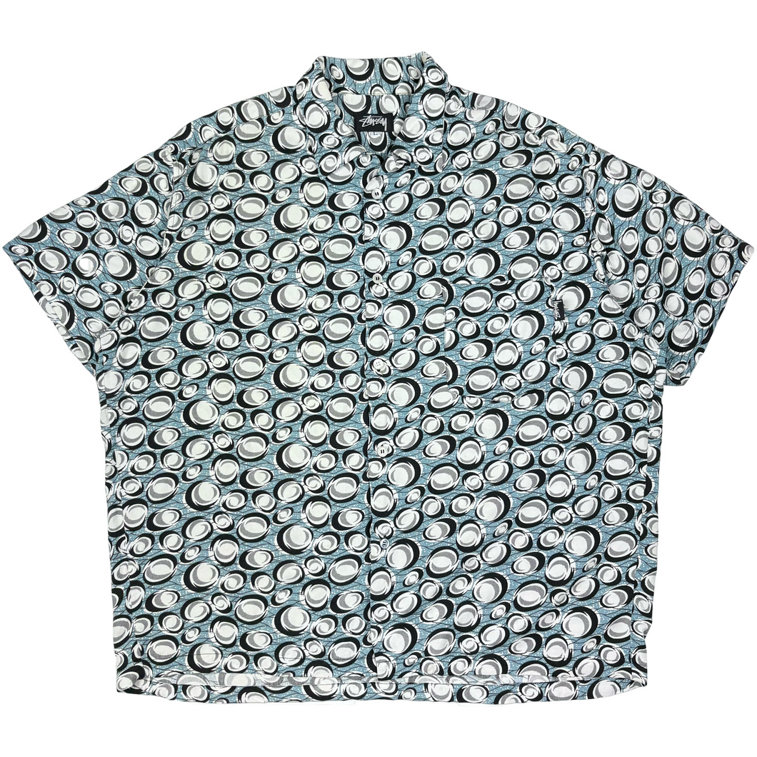 Late 80’s Stussy Galaxy pattern rayon shirt - L/XL