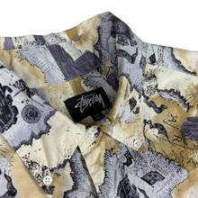Load image into Gallery viewer, Late 80’s Stussy Map print long sleeve shirt - XL