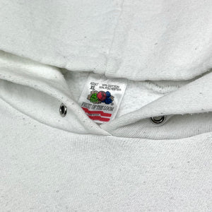 90’s Fruit of the Loom white hoodie - L/XL